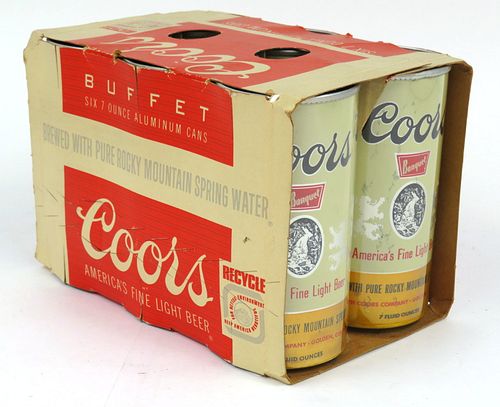 1959 Coors Banquet Beer (7oz Cans) Six Pack Can Carrier, Golden, Colorado