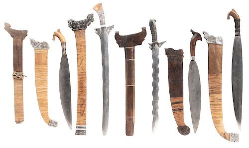Four Southeast Asia Edged Weapons,