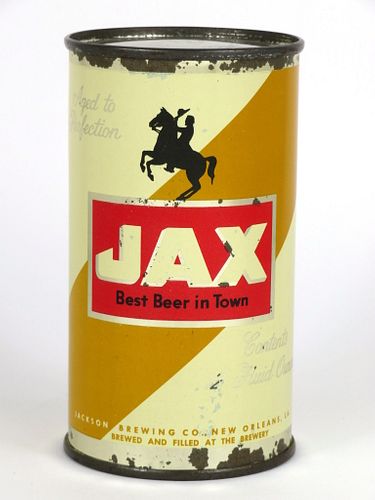 1954 Jax Beer 12oz Flat Top Can 86-12, New Orleans, Louisiana