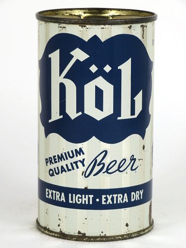 1955 Kol Beer 12oz Flat Top Can 88-39, Chicago, Illinois