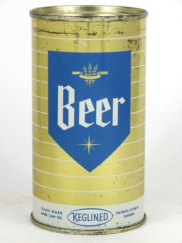 1956 Keglined with Cerafilm Shoulderguard 12oz Flat Top Can Unpictured., Chicago, Illinois