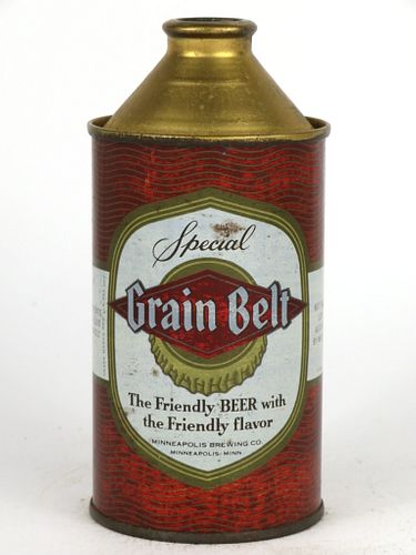 1953 Grain Belt Special Beer 12oz Cone Top Can 167-19, Minneapolis, Minnesota