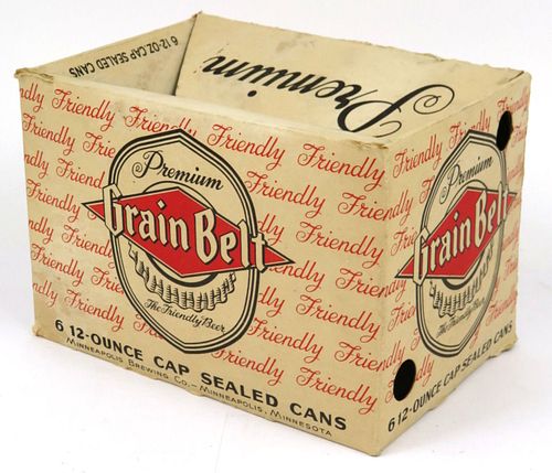 1953 Grain Belt Beer (For Cone Top Cans) Six Pack Can Carrier, Minneapolis, Minnesota