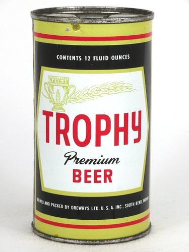1958 Trophy Premium Beer 12oz Flat Top Can 140-03, South Bend, Indiana
