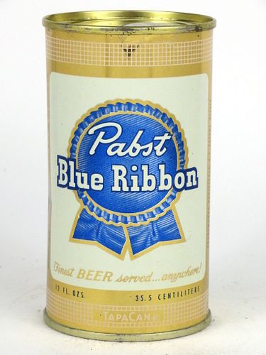 1954 Pabst Blue Ribbon Beer 12oz Flat Top Can 110-13, Peoria Heights, Illinois