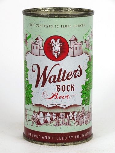 1960 Walter's Bock Beer 12oz Flat Top Can 144-20.1, Pueblo, Colorado