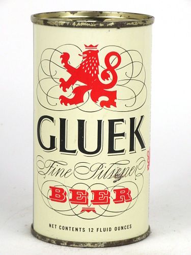 1957 Gluek Fine Pilsener Beer 12oz Flat Top Can 70-09, Minneapolis, Minnesota