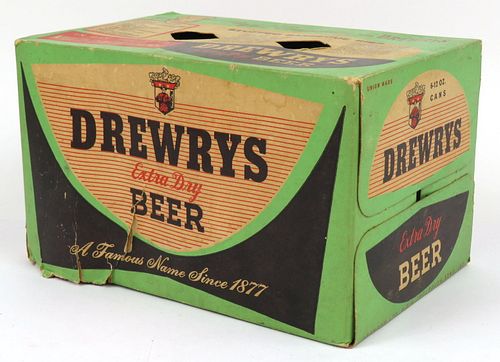 1956 Drewrys Extra Dry Beer (For Set Cans) Six Pack Can Carrier, South Bend, Indiana