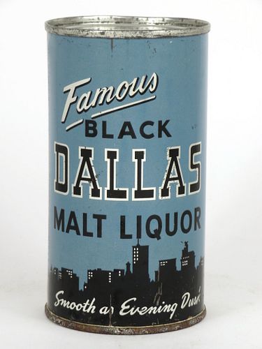 1963 Black Dallas Malt Liquor 12oz Flat Top Can 37-19, Pueblo, Colorado