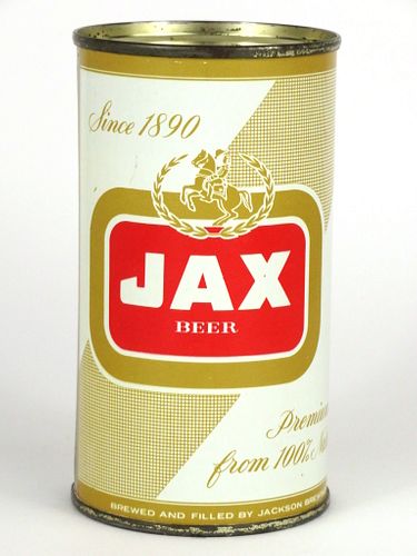 1962 Jax Beer 12oz Flat Top Can 86-20, New Orleans, Louisiana