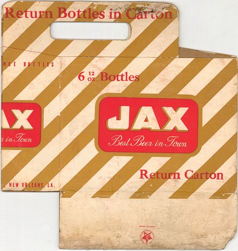 1954 Jax Beer Six Pack Bottle Carrier, New Orleans, Louisiana