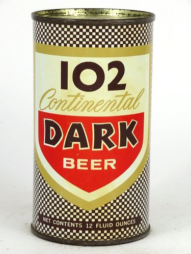 1968 102 Continental Dark Beer 12oz Tab Top Can T104-22j, Los Angeles, California