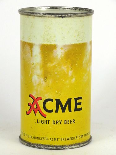 1951 Acme Light Dry Beer 12oz Flat Top Can 29-10, San Francisco, California