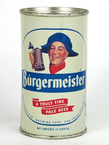 1951 Burgermeister Beer 12oz Flat Top Can 46-36, San Francisco, California