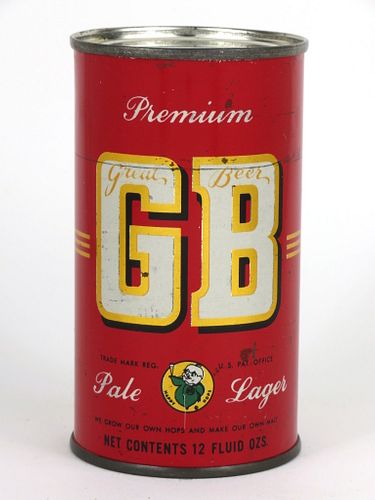 1947 GB Pale Lager Beer 12oz Flat Top Can 67-35, Santa Rosa, California