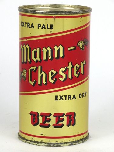 1956 Mann-Chester Beer 12oz Flat Top Can 94-29, Los Angeles, California