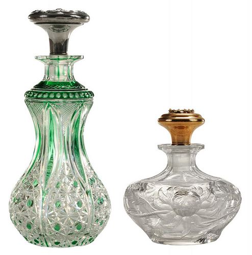 Two Cologne and Perfume Bottles