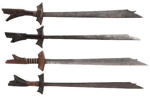 Four Southeast Asia Campilan Swords