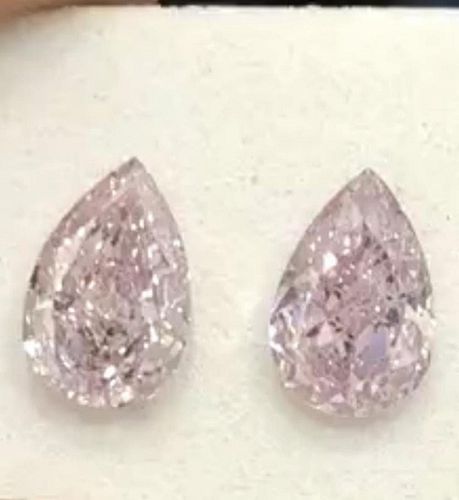 Natural Argyle Pink Diamond Pair 2.02 Cts - GIA