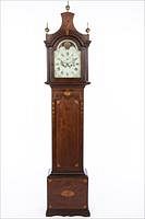 5654634: Federal Inlaid Mahogany Tall Case Clock With Bird Inlay, c. 1810 EV1DJ