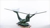 5654663: Cast Bronze Mermaid Table EV1DJ