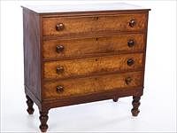 5654716: American Maple and Bird's Eye Maple Chest of Drawers, c. 1840 EV1DJ