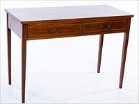 5654871: George III Style Mahogany Two Drawer Side Table EV1DJ