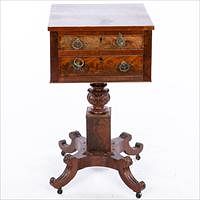 5654739: Classical Mahogany Two-Drawer Side Table, Probably
 Philadelphia, c. 1815 EV1DJ