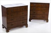 5664835: Pair of George III Style 4 Drawer Chests, 20th Century EV1DJ