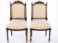 5664897: Pair of Louis XVI Style Side Chairs, 19th Century EV1DJ