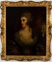 5654703: French School, Portrait of a Lady, Oil on Canvas, 18th Century EV1DL
