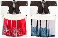 5654673: 2 Women's Silk Embroidered Jackets and 2 Skirts EV1DC
