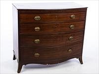 5664815: George III Style Bowfront Chest of Drawers, 19th Century EV1DJ