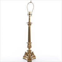5664917: French Style Brass Lamp, 20th Century EV1DJ