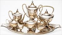5565012: Hodgson and Kennard 7 Piece Sterling Silver Tea
 and Coffee Service and Dutch Tray, 19th/20th C E9VDQ