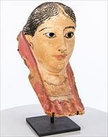 5565094: Egyptian Painted Mask Fragment, 300-1BC E9VDA