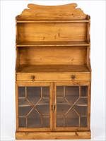 5565236: Pine Cabinet with Shelved Upper Section, 19th Century E9VDJ