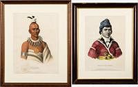 5582786: Two McKenney & Hall Native American Hand Colored Lithographs E9VDO