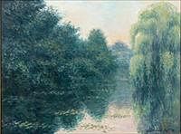 5565291: Lynwood Hall (GA, 20/21st C), River Landscape, Oil on Canvas, 1990 E9VDL