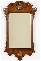 5565129: George I Walnut and Parcel-Gilt Mirror, 18th Century E9VDJ