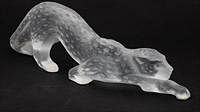 5565119: Lalique Frosted Glass Jaguar Rajah E9VDF