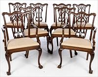 5582817: Set of 8 George III Style Mahogany Dining Chairs, 20th Century E9VDJ