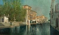 5565209: Continental School, View of Venice, Oil on Canvas, 20th Century E9VDL