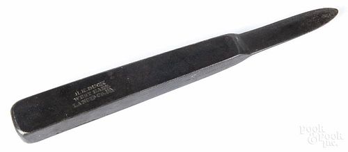 Lancaster, Pennsylvania Hiram K. Duck steel oyster knife, late 19th c.