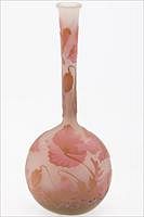 5565028: Galle Pink Cameo Glass Bud Vase E9VDF