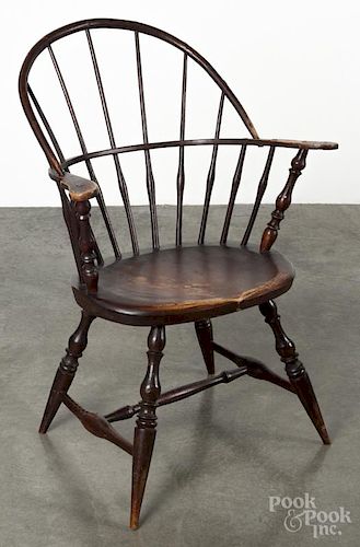 Pennsylvania sackback Windsor armchair, 19th c.