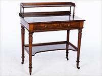 5565143: Regency Rosewood Writing Table with Shelf, First Quarter 19th Century E9VDJ