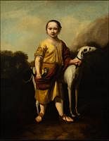 5565135: After Caesar van Everdingen, Portrait of a Girl
 as a Huntress, Oil on Canvas E9VDL
