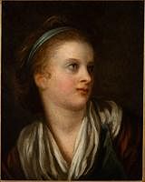 5565097: Follower of Jean-Baptiste Greuze (French, 1725-1805),
 Unsigned, Portrait of a Woman, O/C E9VDL