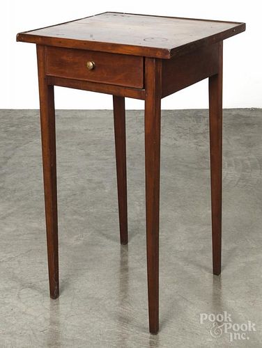 Pennsylvania cherry one-drawer stand, early 19th c., 28'' h., 18'' w.